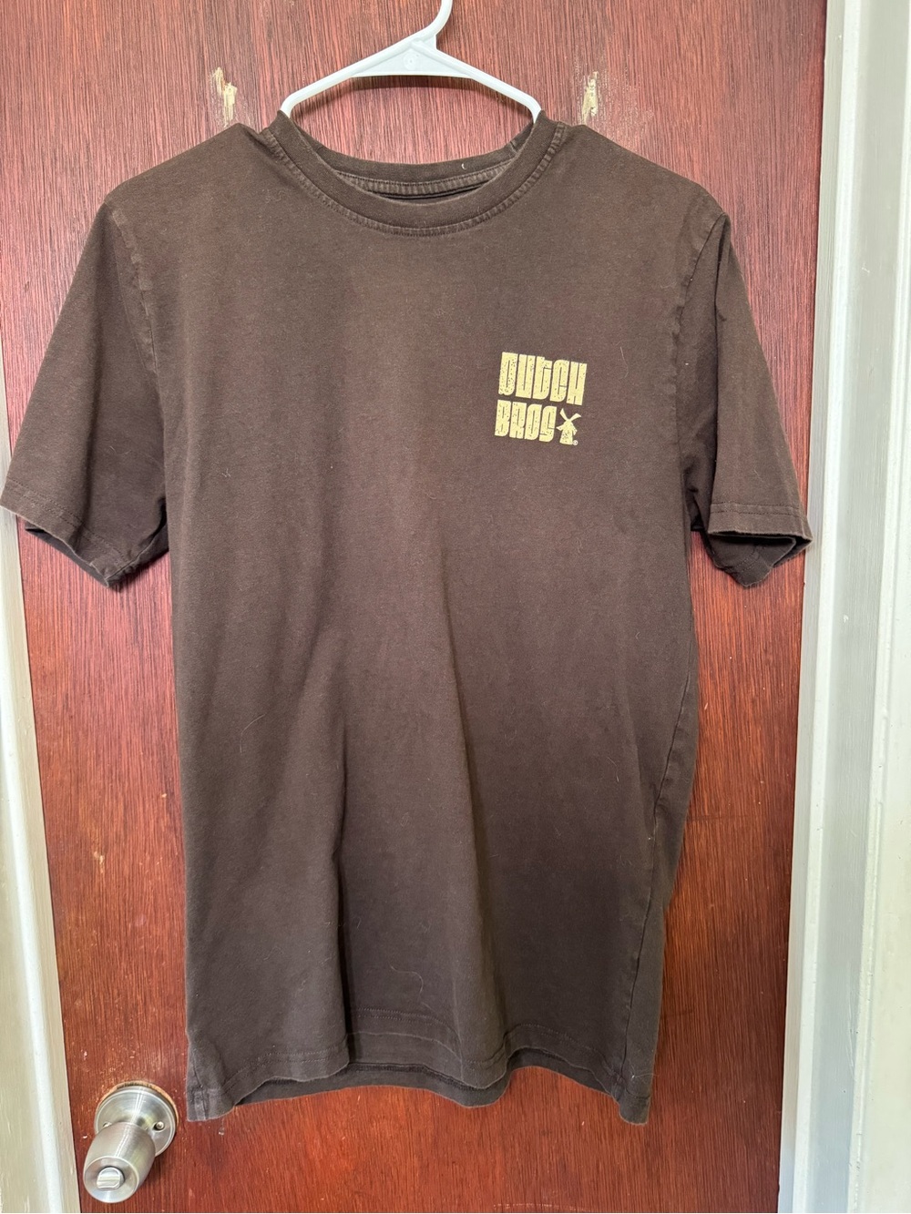 Dutch Bros Brown Short-Sleeve T-Shirt with Yellow Logo